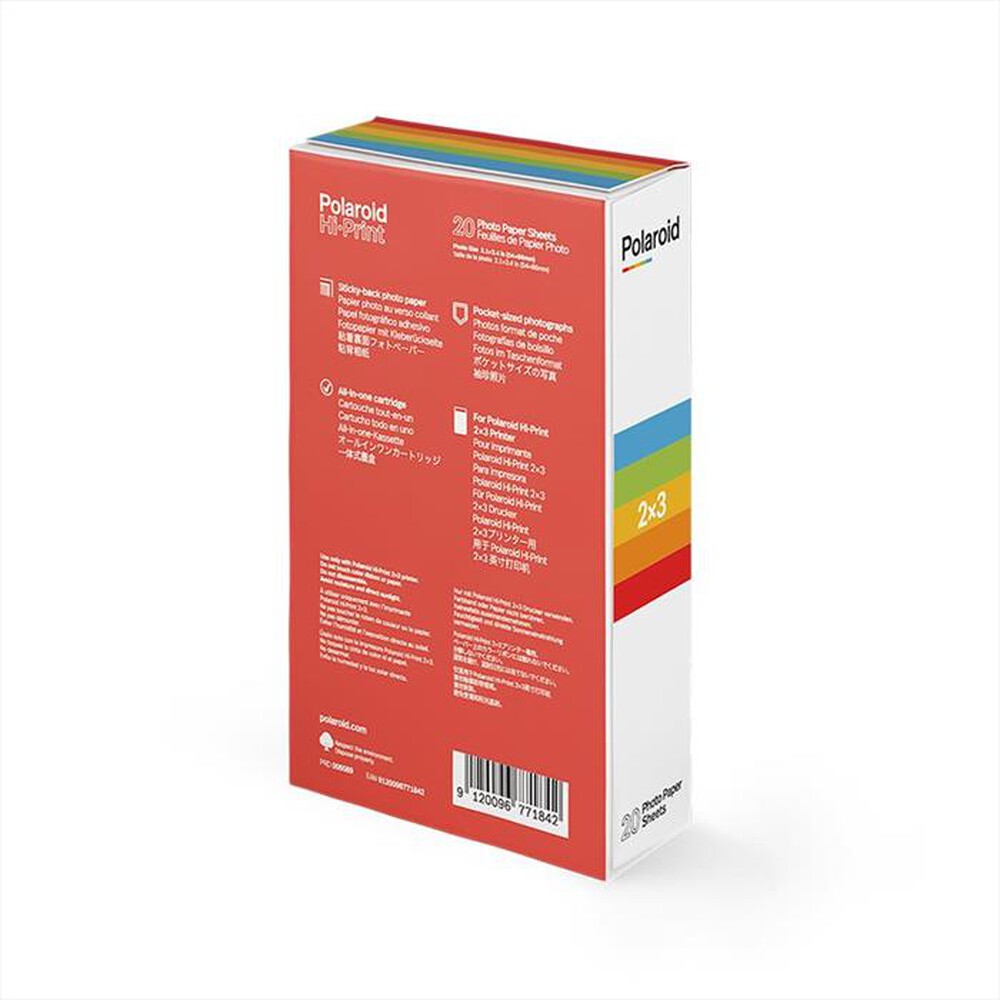 Immagine del prodotto POLAROID - HI-PRINT 2X3 CARDRIDGE - 20 FOGLI-Bianco