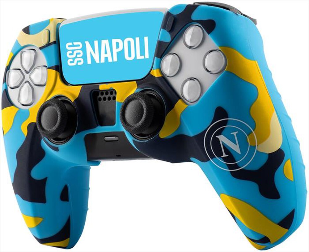 Immagine del prodotto QUBICK - CONTROLLER SKIN SSC NAPOLI CAMO (PS5)-Azzurro, Nero e Giallo