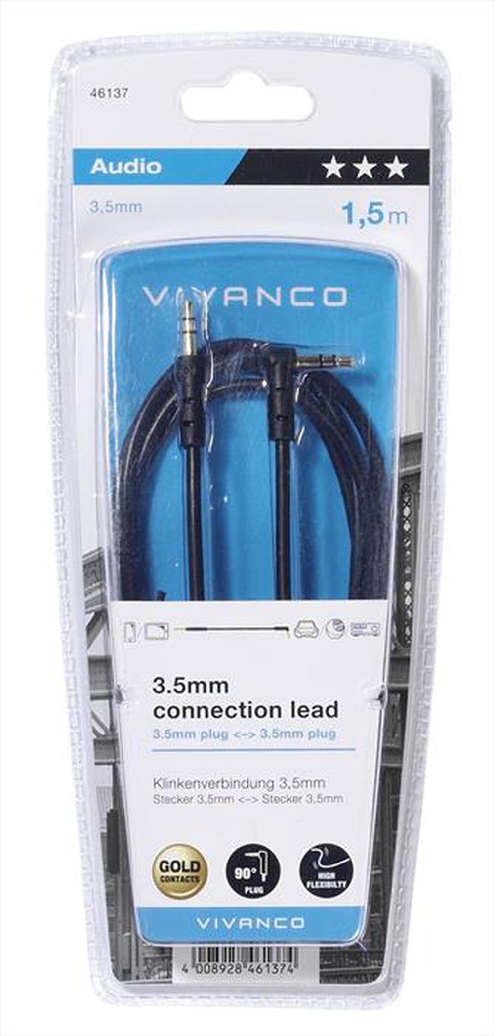 Immagine del prodotto CELLULARLINE - 46137 Cavo audio Jack 3,5 mm-lunghezza 1,5 m