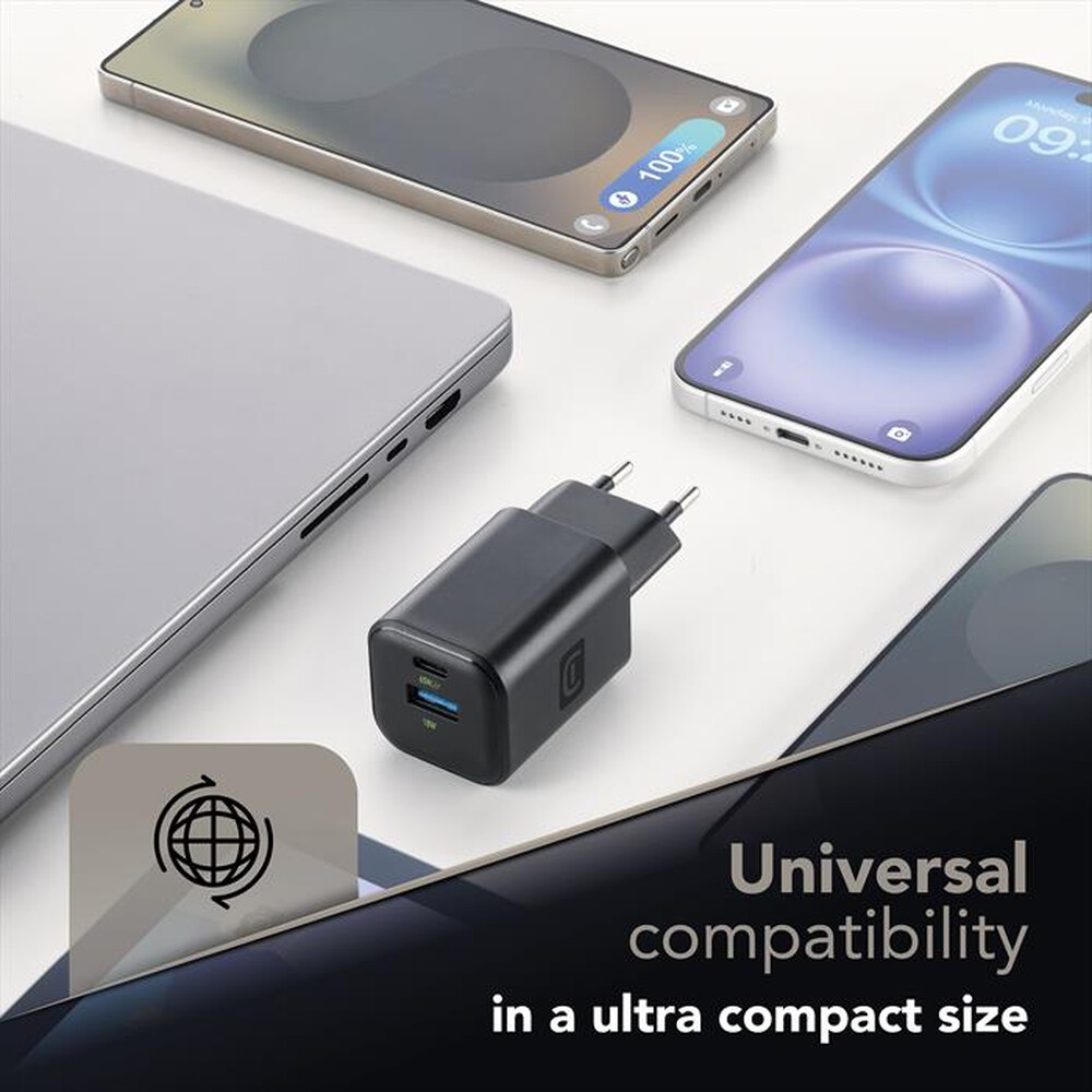 Immagine del prodotto CELLULARLINE - Caricabatterie da rete MULTIPOWER GAN 65W-Nero