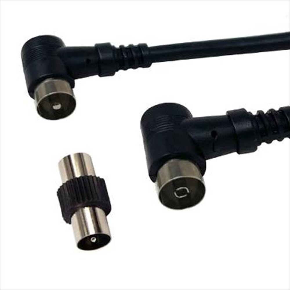 Immagine del prodotto GBC - CAVO ANTENNA TV 1,5M NERO CON ADATTATORE-Nero
