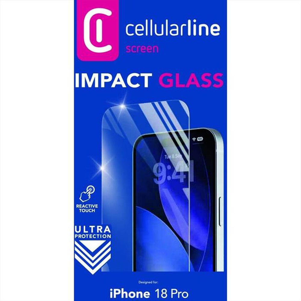 Immagine del prodotto CELLULARLINE - IMPACT GLASS - IPHONE 18 PRO-Trasparente