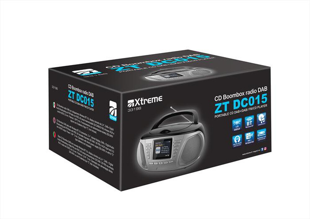 Immagine del prodotto XTREME - RADIO DAB CD BOOMBOX ZT DC015-GRIGIO