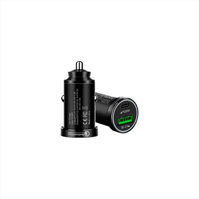 TECHLIFE - Caricatore da auto E316-38W1A1C-Nero