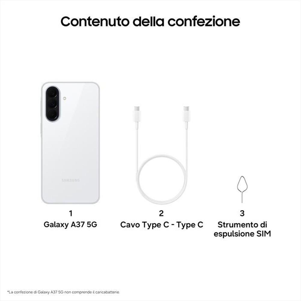Immagine del prodotto SAMSUNG - Smartphone Galaxy A37 5G 256GB-Awesome White