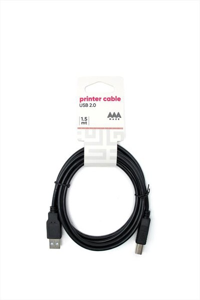 AAAMAZE - CAVO STAMPANTE DA 1.50M USB VERSIONE 2.0-Nero