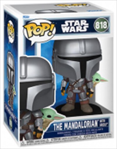 FUNKO - POP Star Wars The Mandalorian w/Grogu 818 - 90443