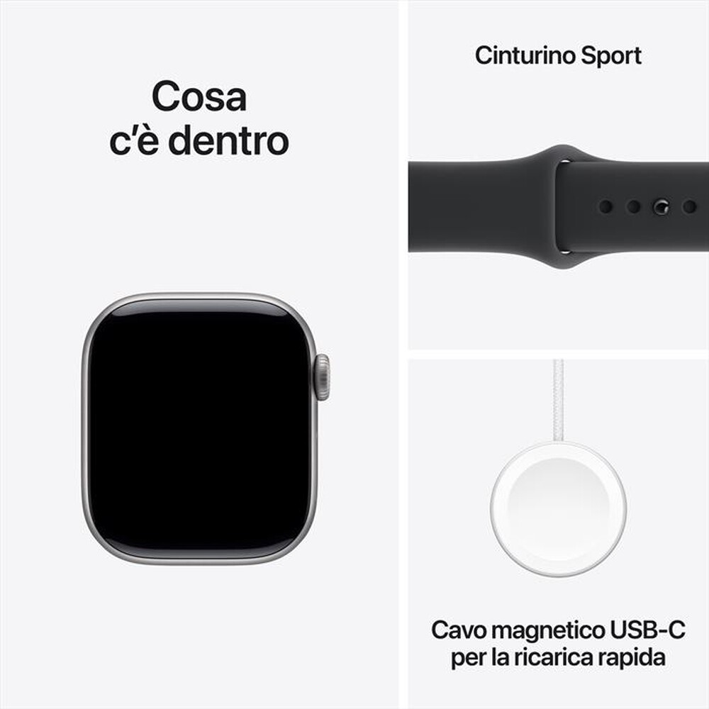 Immagine del prodotto APPLE - Watch Series 11 GPS + Cellular 42mm Alluminio-Grigio - Sport Band Nero - M/L