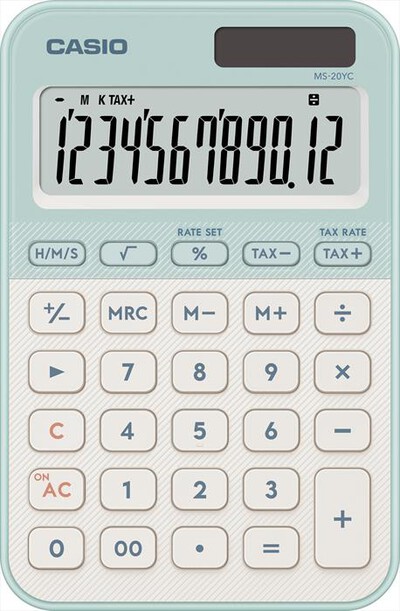 CASIO - Calcolatrice da tavolo MS-20YC LG-VERDE
