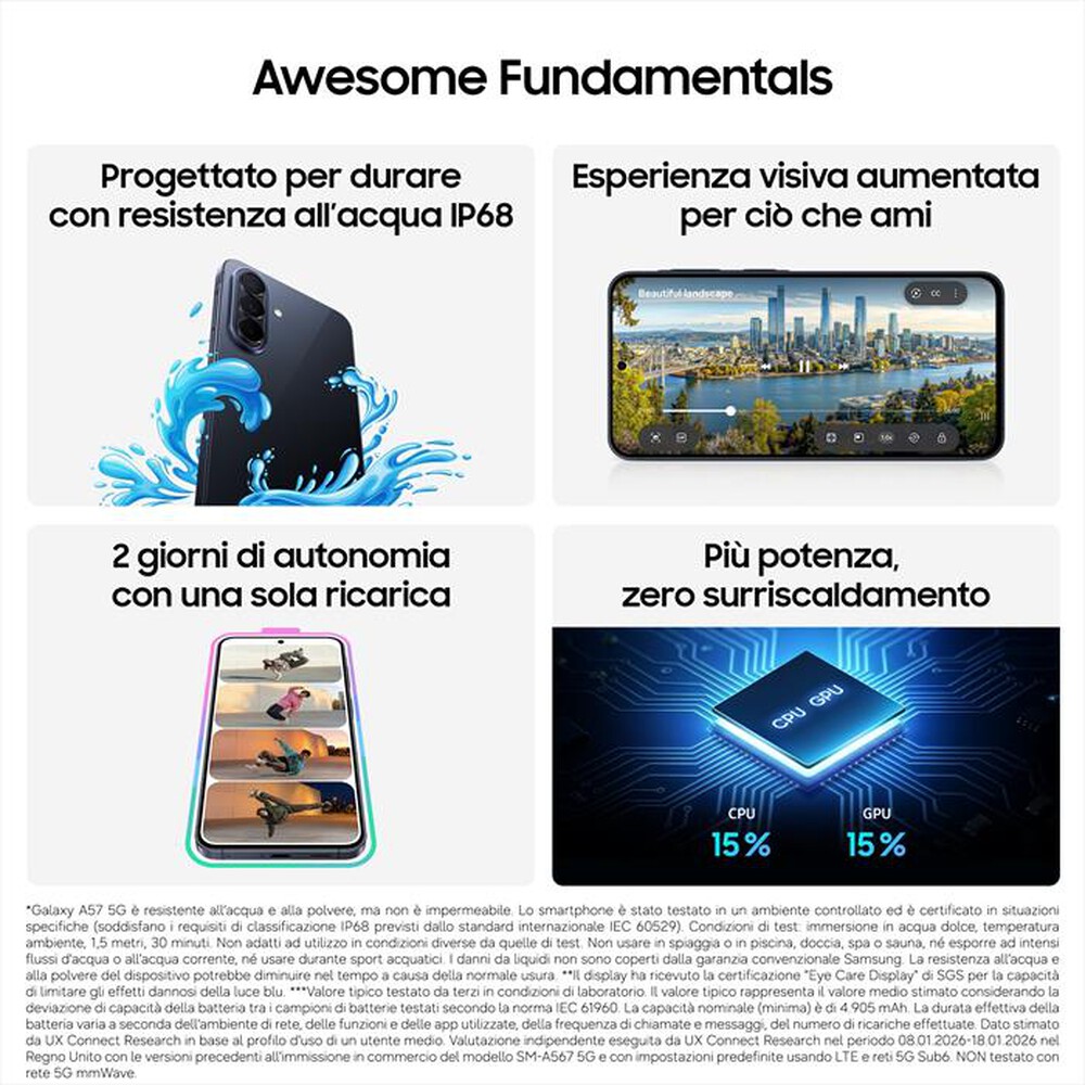 Immagine del prodotto SAMSUNG - Smartphone Galaxy A57 5G 256GB-Awesome Lilac