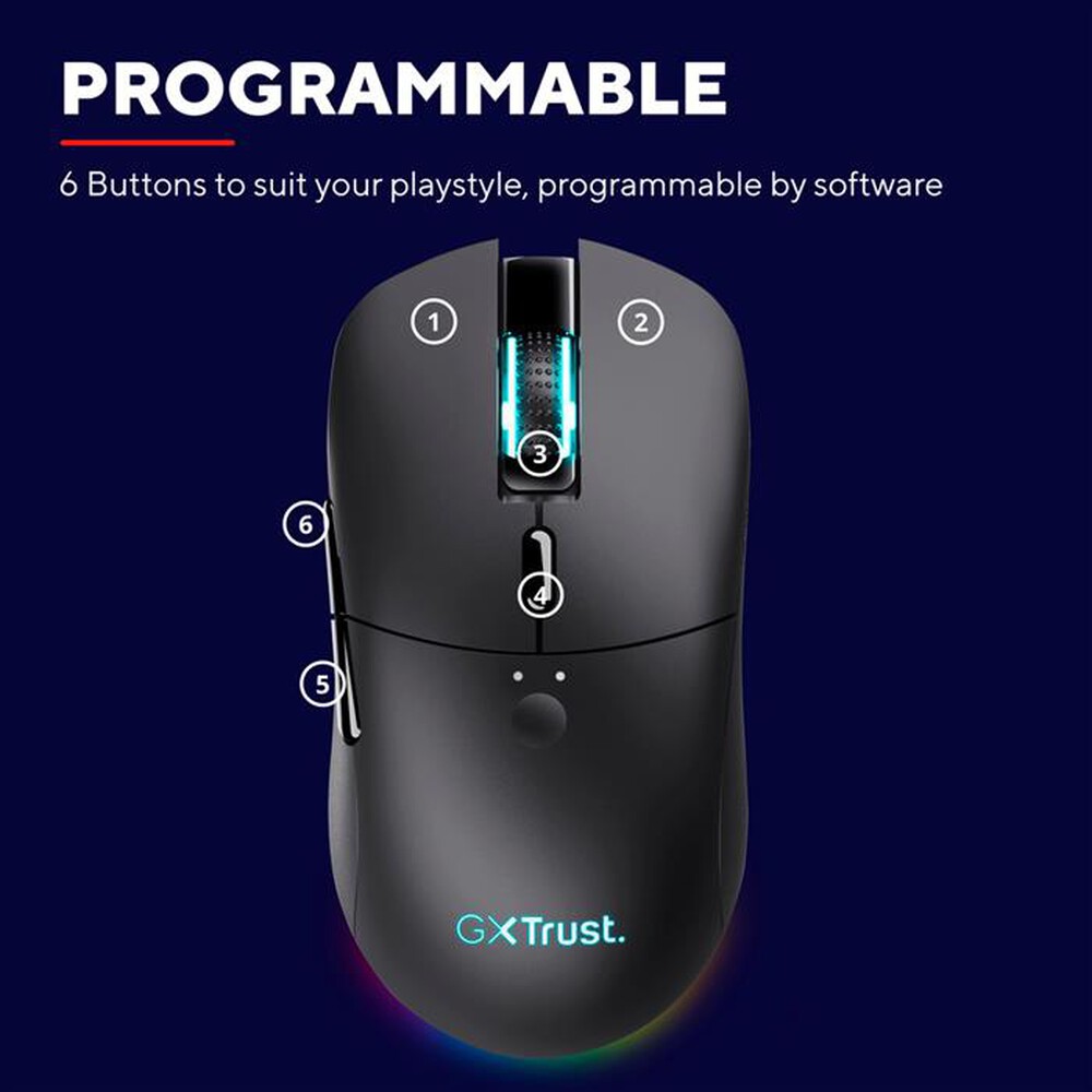 Immagine del prodotto TRUST - GXT980 REDEX WIRELESS MOUSE-Black