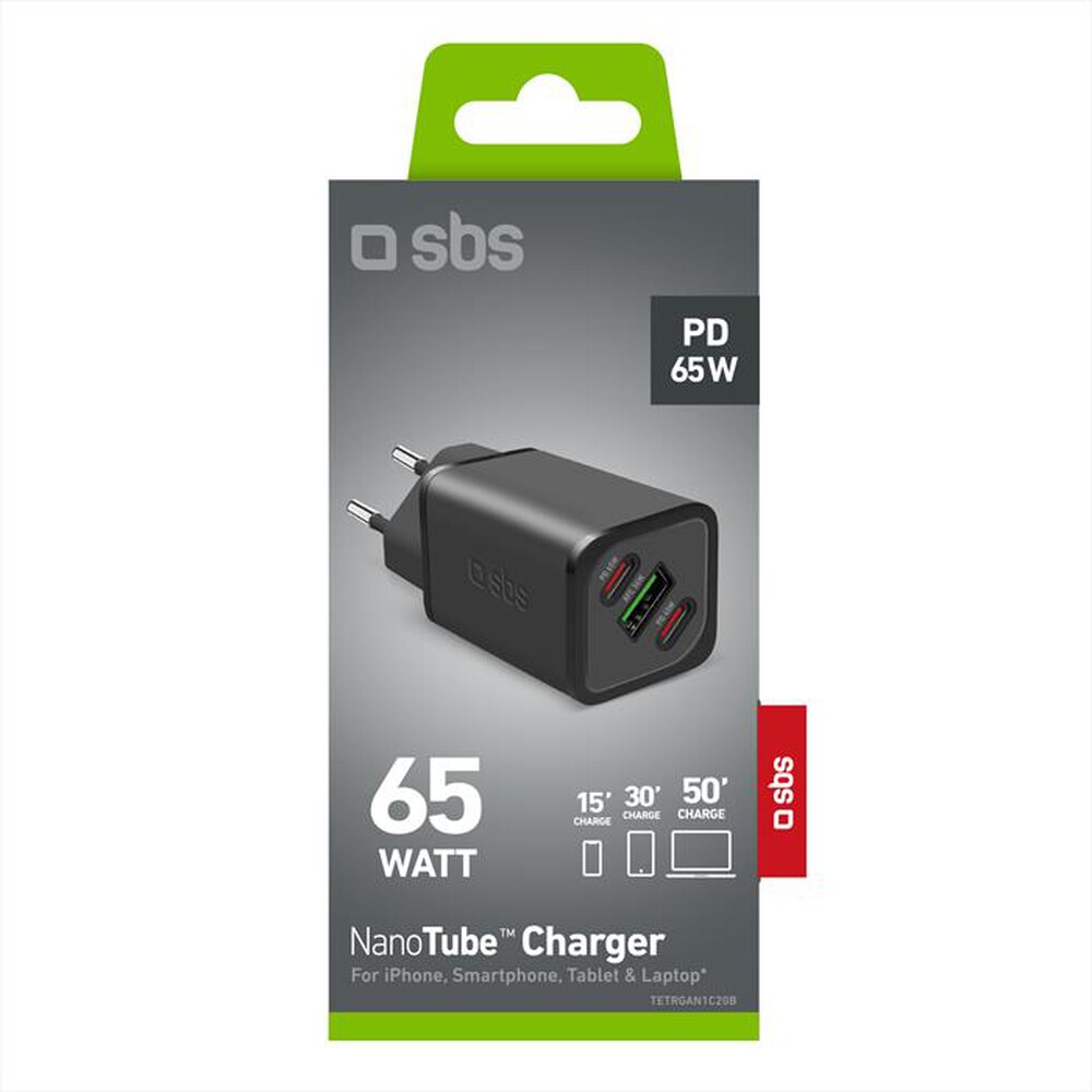 Immagine del prodotto SBS - Caricatore da auto TETRGANUSB2C65W-Nero