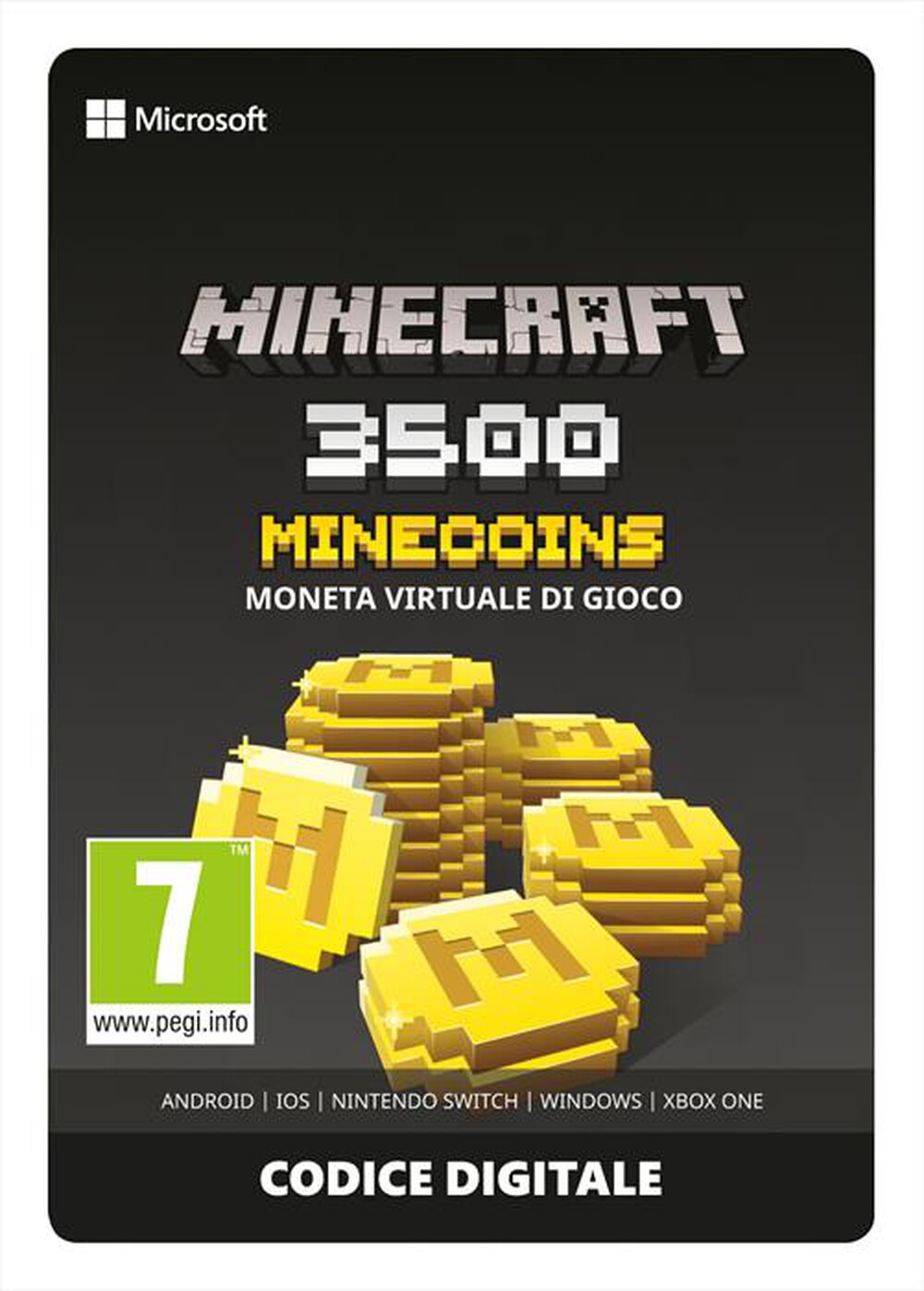 Immagine del prodotto MICROSOFT - Minecraft 3500 MineCoins - ESD