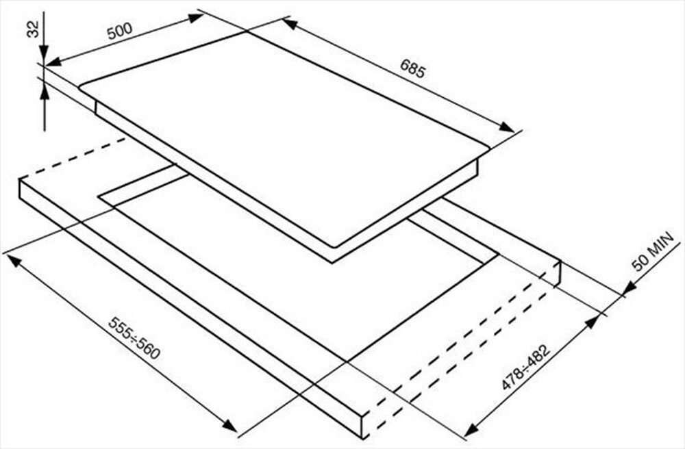 Immagine del prodotto SMEG - Piano cottura a gas SR775AO 5 fuochi 68,5cm-Antracite