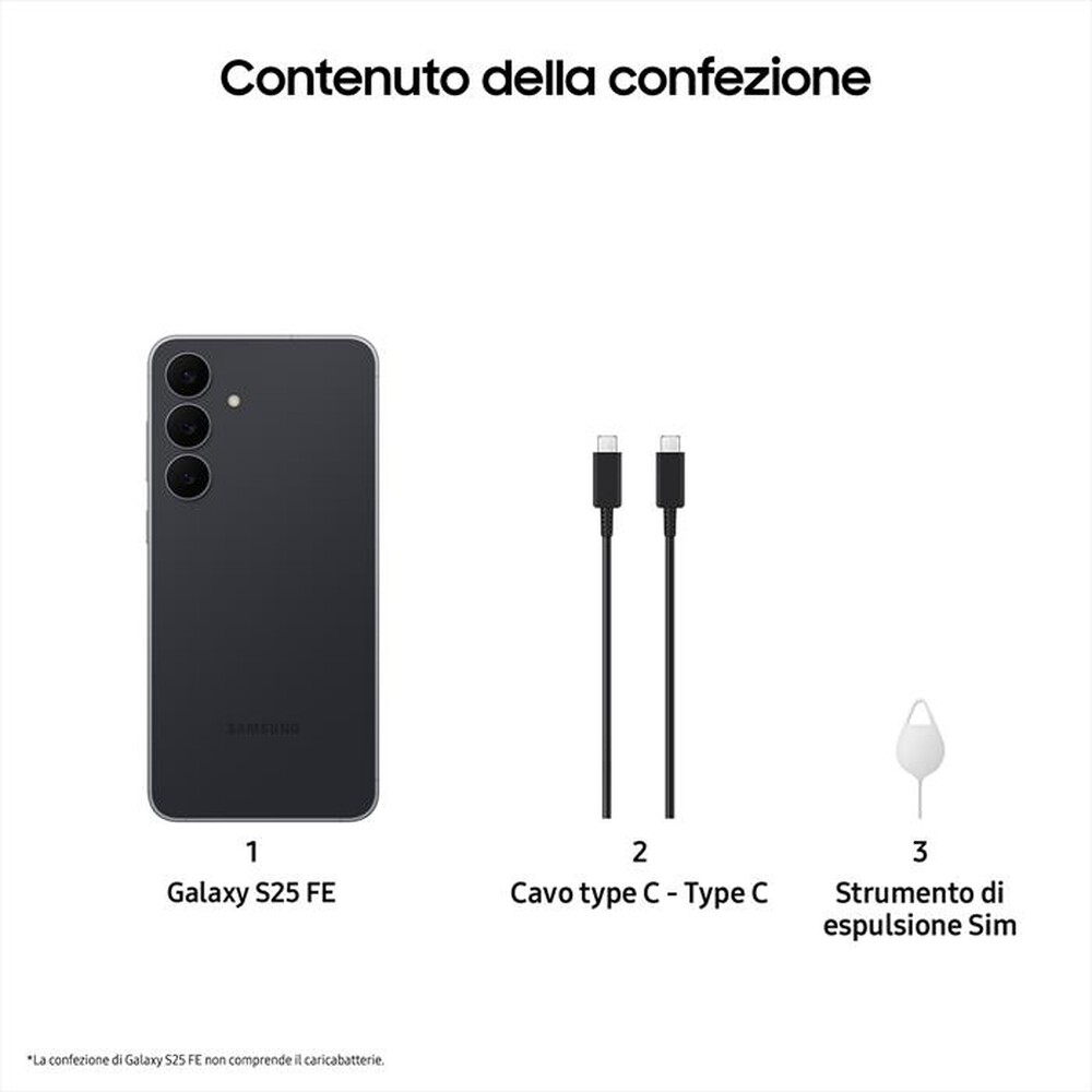Immagine del prodotto VODAFONE - SAMSUNG Galaxy S25 FE 5G 256GB-Jet Black
