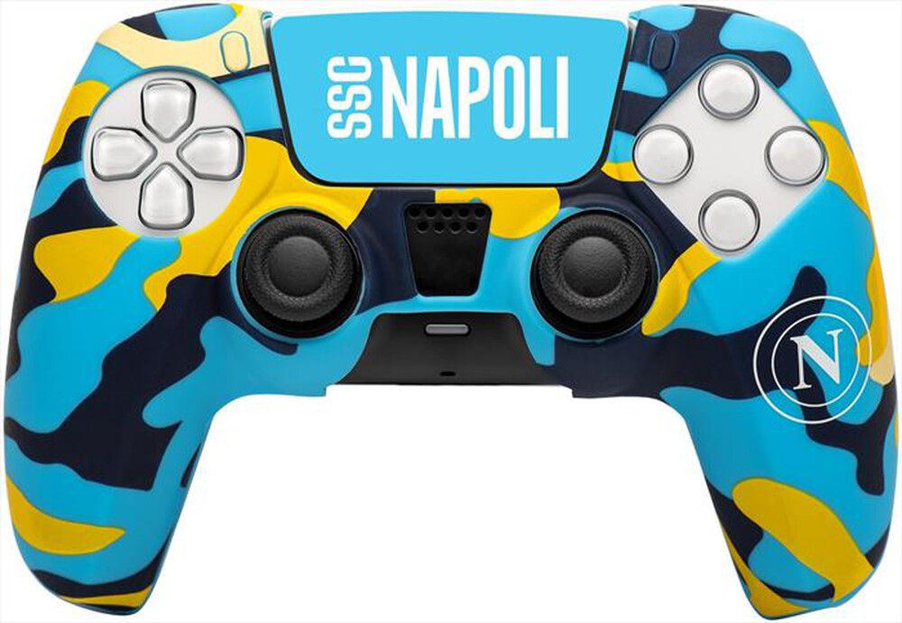 Immagine del prodotto QUBICK - CONTROLLER SKIN SSC NAPOLI CAMO (PS5)-Azzurro, Nero e Giallo
