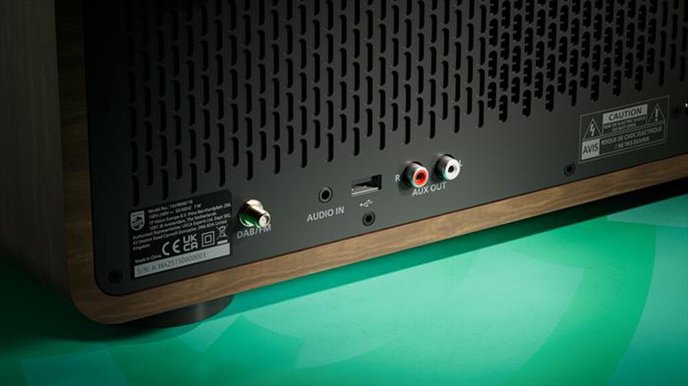 Immagine del prodotto PHILIPS - Giradischi a cinghia 2 velocit&agrave; R&eacute;tro TAV9000D/10-Brown