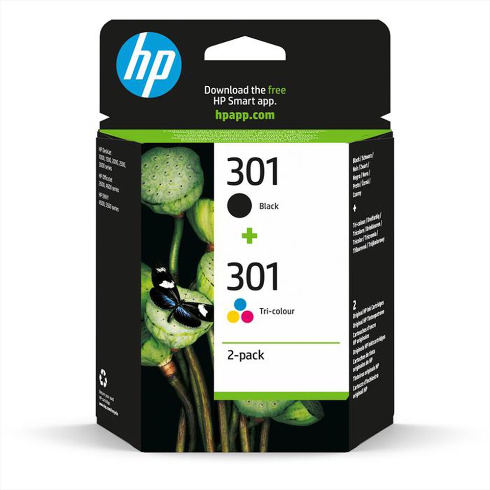 Immagine del prodotto HP - COMBO PACK CARTUCCE 301-Nero, Tricromia