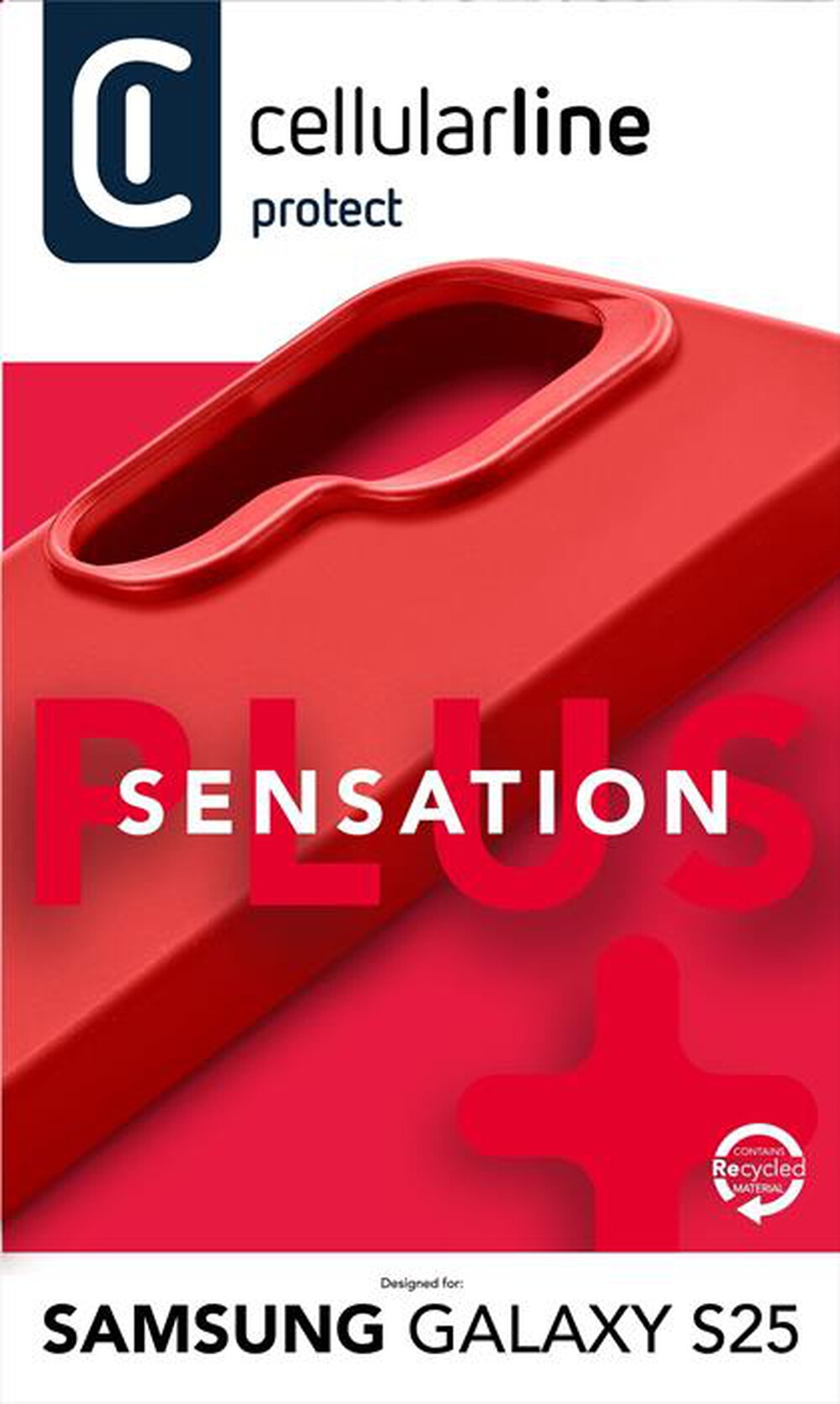 Immagine del prodotto CELLULARLINE - Cover SENSATION+ per Galaxy S25-Rosso