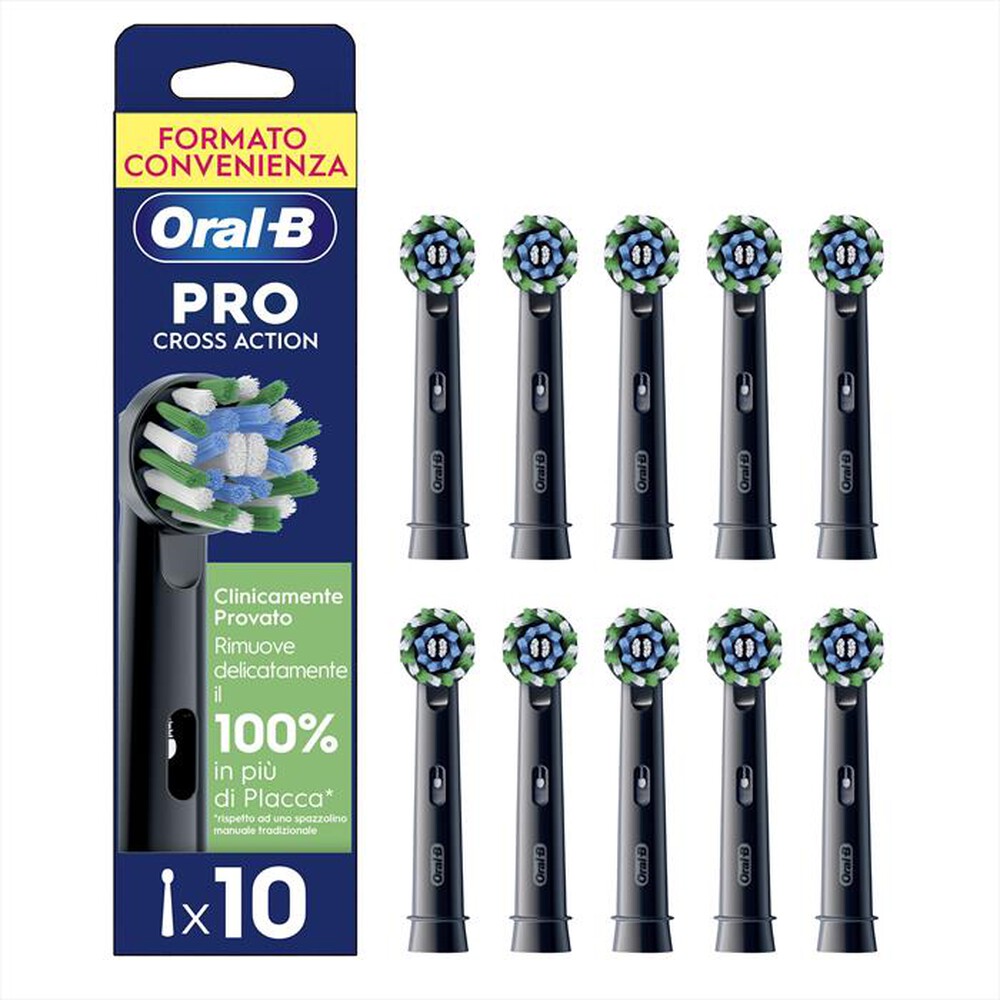 Immagine del prodotto ORAL-B - Testine Ricambio EB50BRX 10CT CROSSACTION ENG BOX-NERO