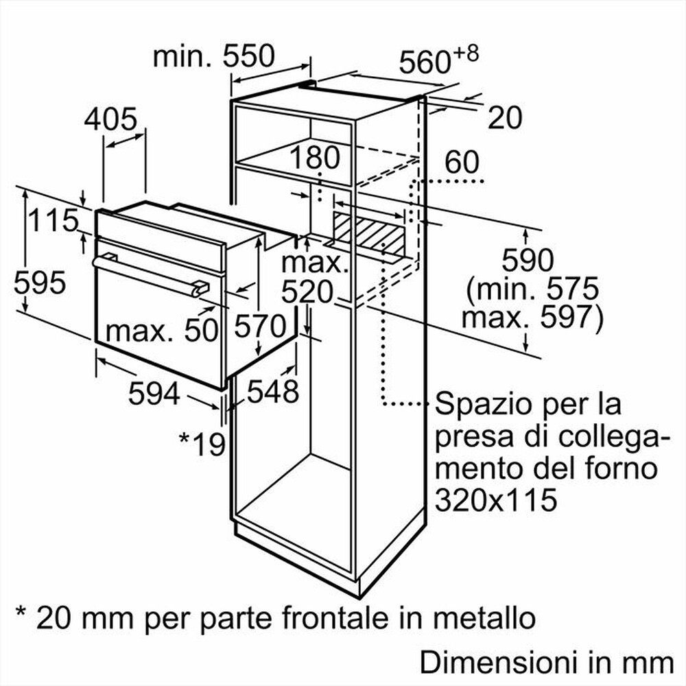 Immagine del prodotto BOSCH - Forno multifunzione HBF133BA1 Classe A-Nero