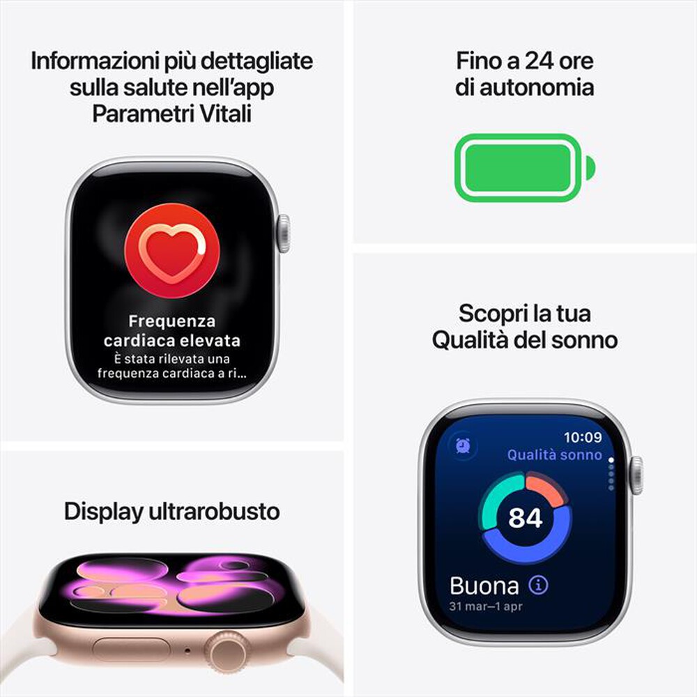 Immagine del prodotto APPLE - Watch Series 11 GPS + Cellular 42mm Alluminio-Grigio - Sport Band Nero - M/L