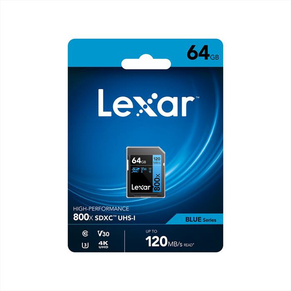 Immagine del prodotto LEXAR - 64GB SDXC PROFESSIONAL 800X-Black/Blue