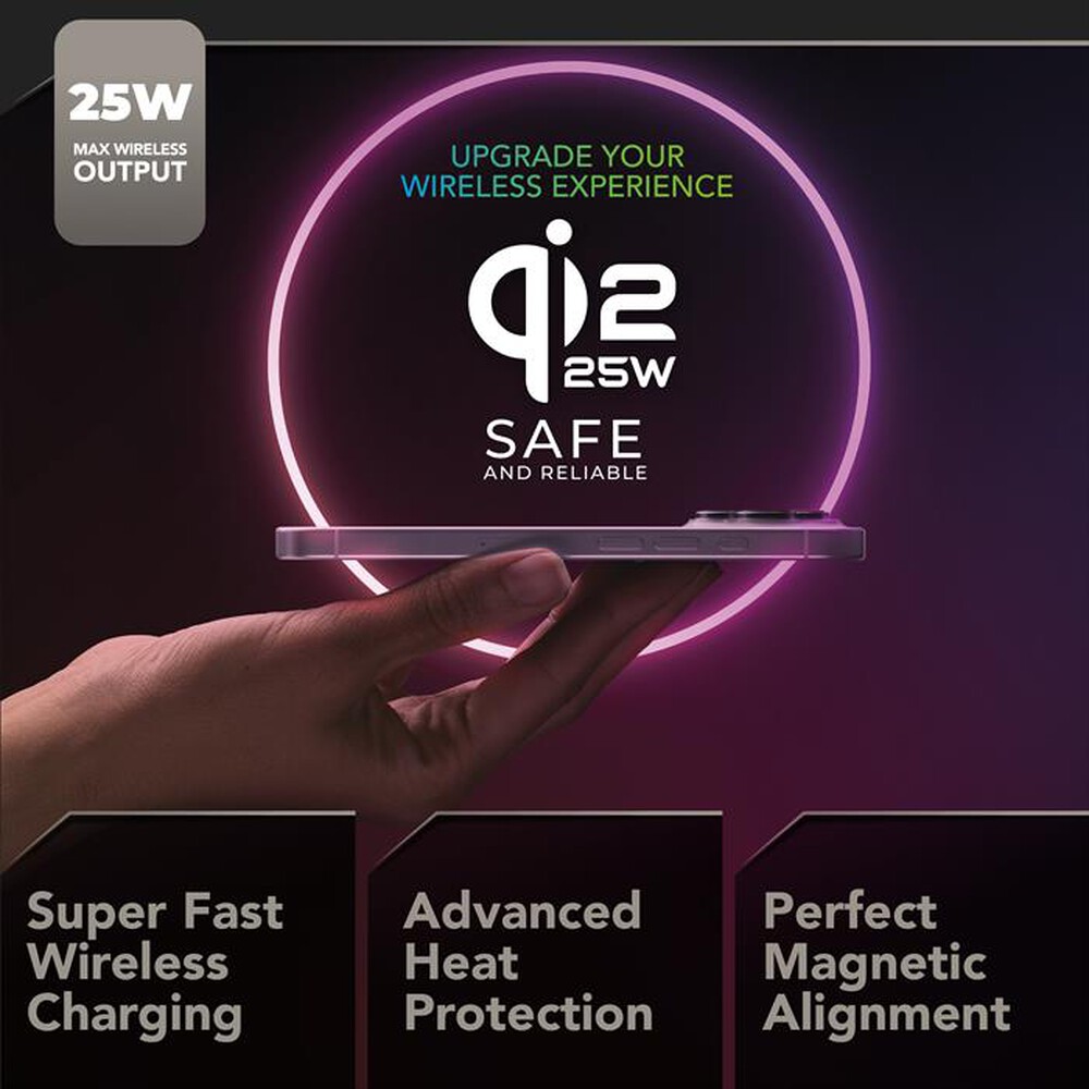 Immagine del prodotto CELLULARLINE - Supporto auto FREEZE MAG QI2 25W-Nero
