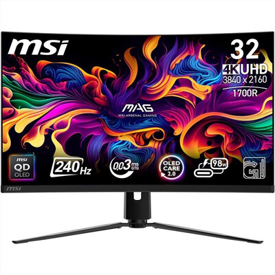 MSI - Monitor LED 32" MPG 321CURX QD-OLED-Nero