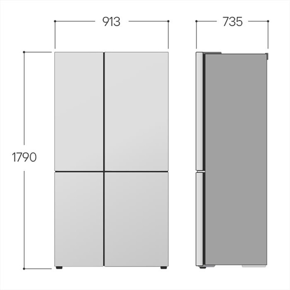 Immagine del prodotto LG - Frigorifero side by side INSTAVIEW GSGV81PYLL-Prime Silver