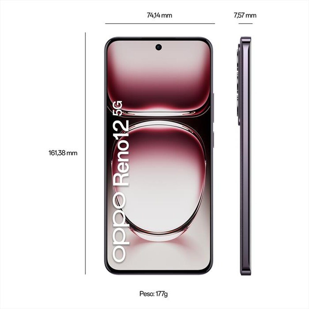 Immagine del prodotto OPPO - Smartphone RENO12 5G 12+256-BLACK BROWN