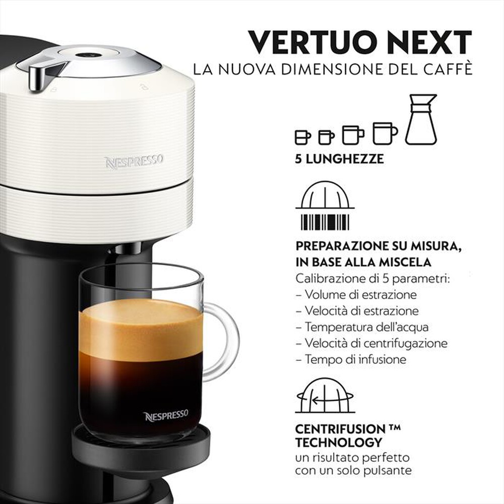 Immagine del prodotto DE LONGHI - VERTUO NEXT NESPRESSO ENV120.W MACCHINA PER CAFF&Egrave;-Bianco
