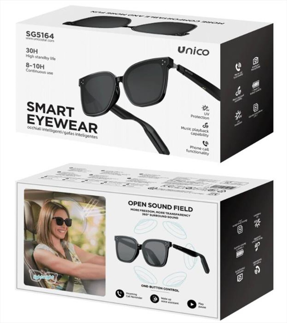 Immagine del prodotto KARMA - Occhiali musicali Bluetooth SG 5164-Nero