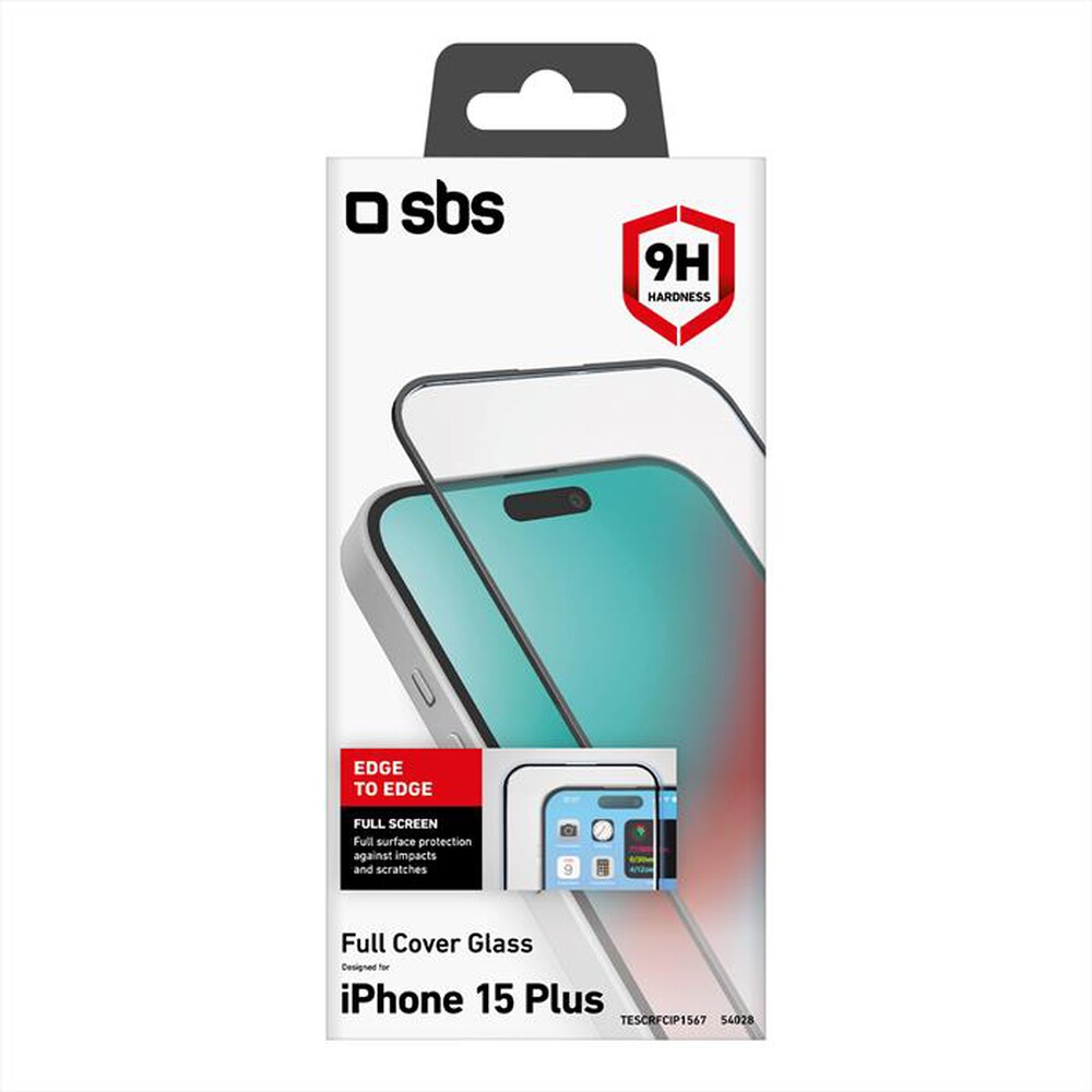 Immagine del prodotto SBS - Screen protector TESCRFCIP1567 per iPhone 15 Plus-Nero