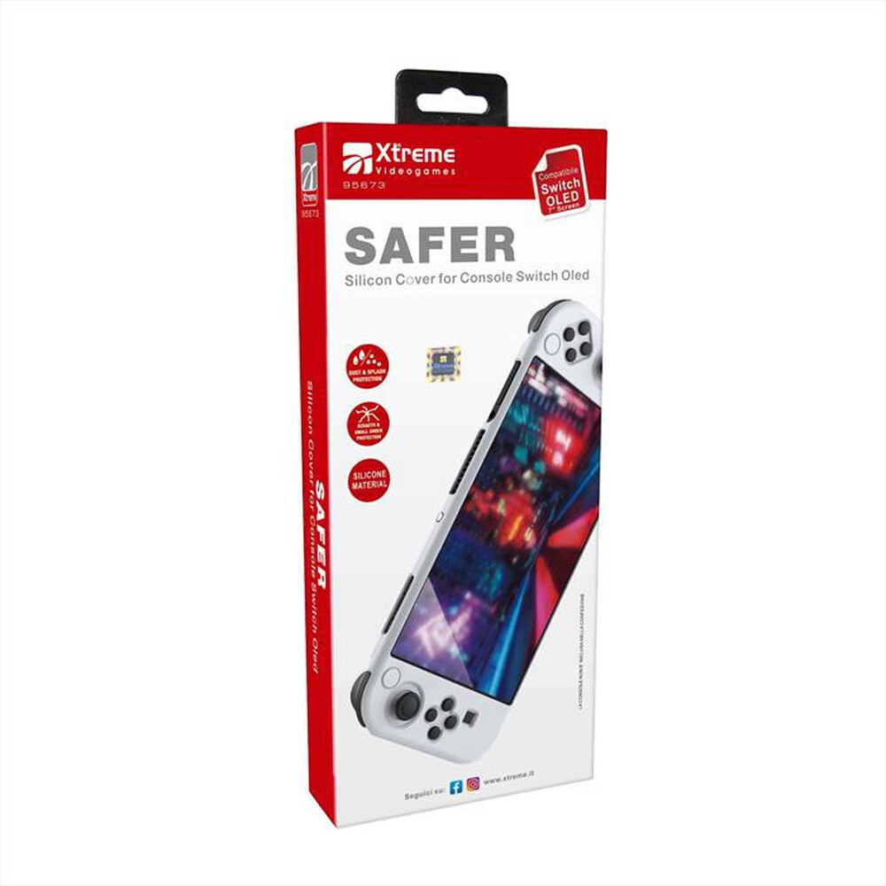 Immagine del prodotto XTREME - SAFER SILICON COVER per Nintendo Switch OLED-BIANCO