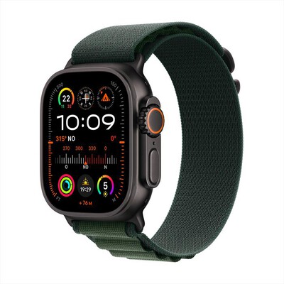 APPLE - Watch Ultra 2 GPS + Cellular 49mm Titanio-Nero - Alpine Loop Verde - M