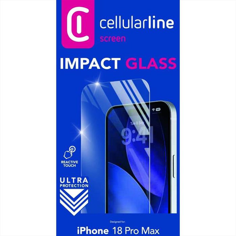 Immagine del prodotto CELLULARLINE - IMPACT GLASS - IPHONE 18 PRO MAX-Trasparente