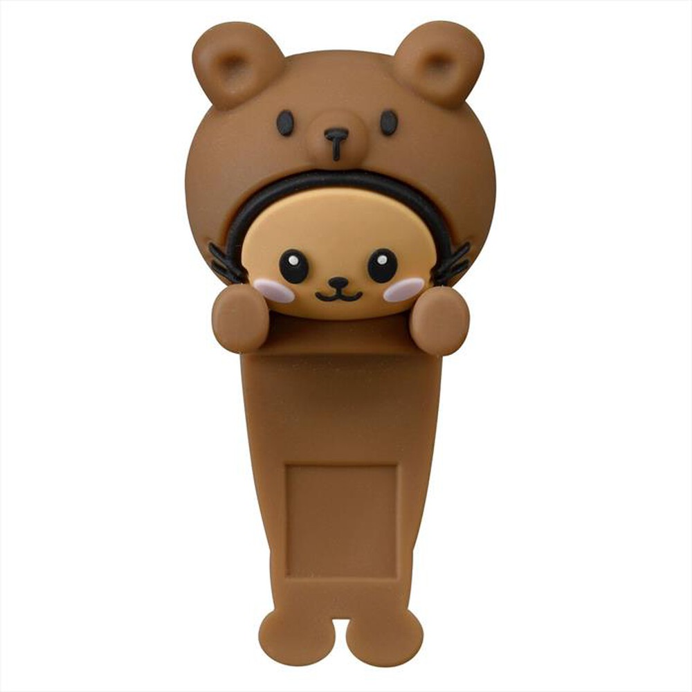 Immagine del prodotto CELLULARLINE - Mini figura adesiva in PVC a forma di orso-Marrone