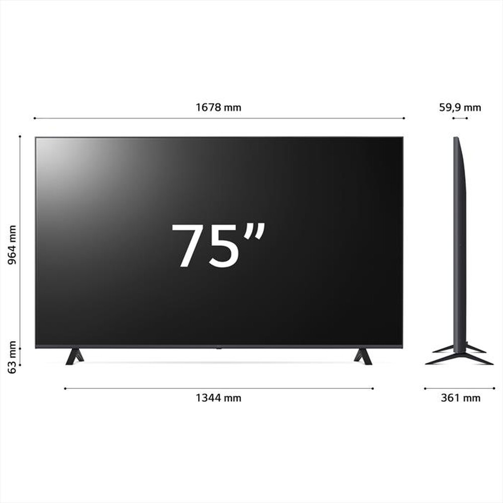 Immagine del prodotto LG - Smart TV LED Serie UR75 UHD 4K 75" 75UR75006LK-Nero