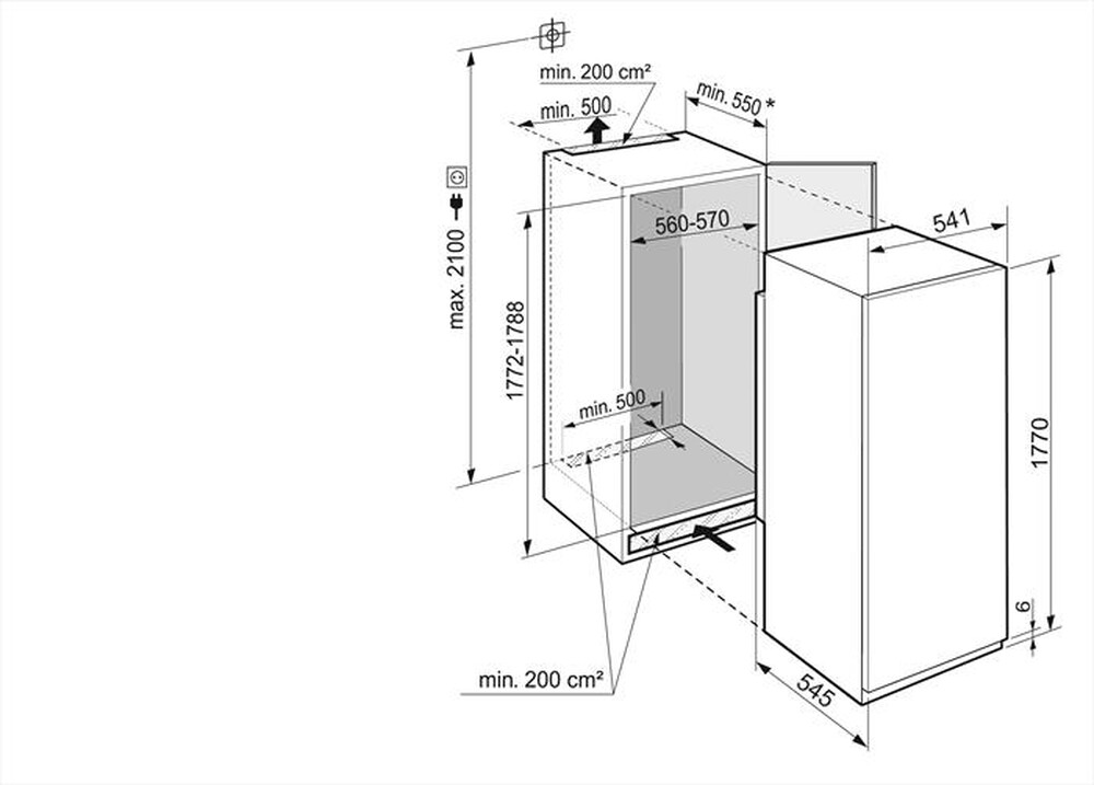 Immagine del prodotto LIEBHERR - Frigorifero incasso IRBSE 5121-20 Classe E