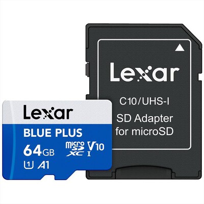 LEXAR - 64GB MICROSDXC PLUS-Blue/White
