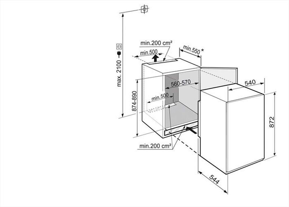 Immagine del prodotto LIEBHERR - Congelatore incasso IGS 1624-12 Classe F 103 lt