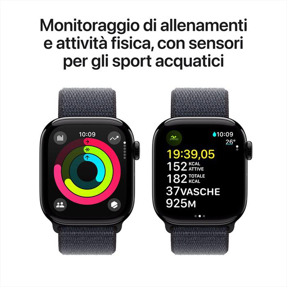 Immagine del prodotto APPLE - Watch Series 10 GPS 42mm Alluminio-Jet Black - Sport Loop Ink