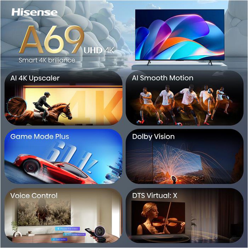 Immagine del prodotto HISENSE - Smart TV LED 4K 55" 55A69S-NERO