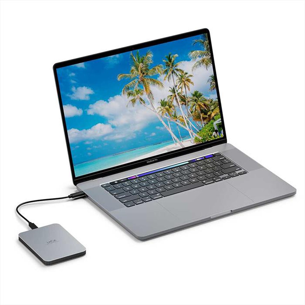 Immagine del prodotto LACIE - Hard disk esterno 4TB MOBILE DRIVE V2 USB-C-Argento lunare