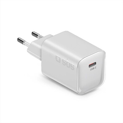 SBS - Caricatore da rete GaN con 1 porta USB-C da 65W-bianco