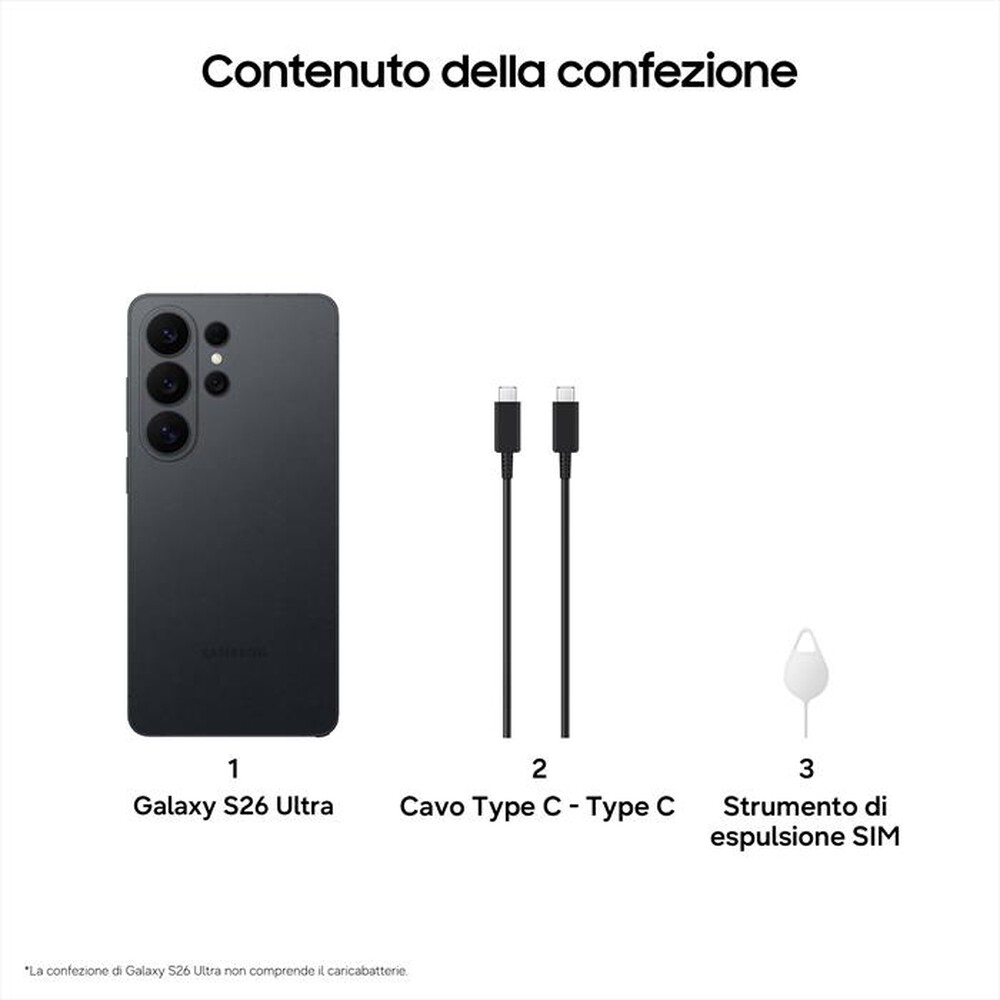 Immagine del prodotto SAMSUNG - Smartphone Galaxy S26 Ultra 512GB/12GB-Black