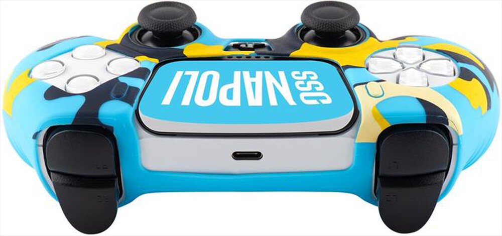 Immagine del prodotto QUBICK - CONTROLLER SKIN SSC NAPOLI CAMO (PS5)-Azzurro, Nero e Giallo