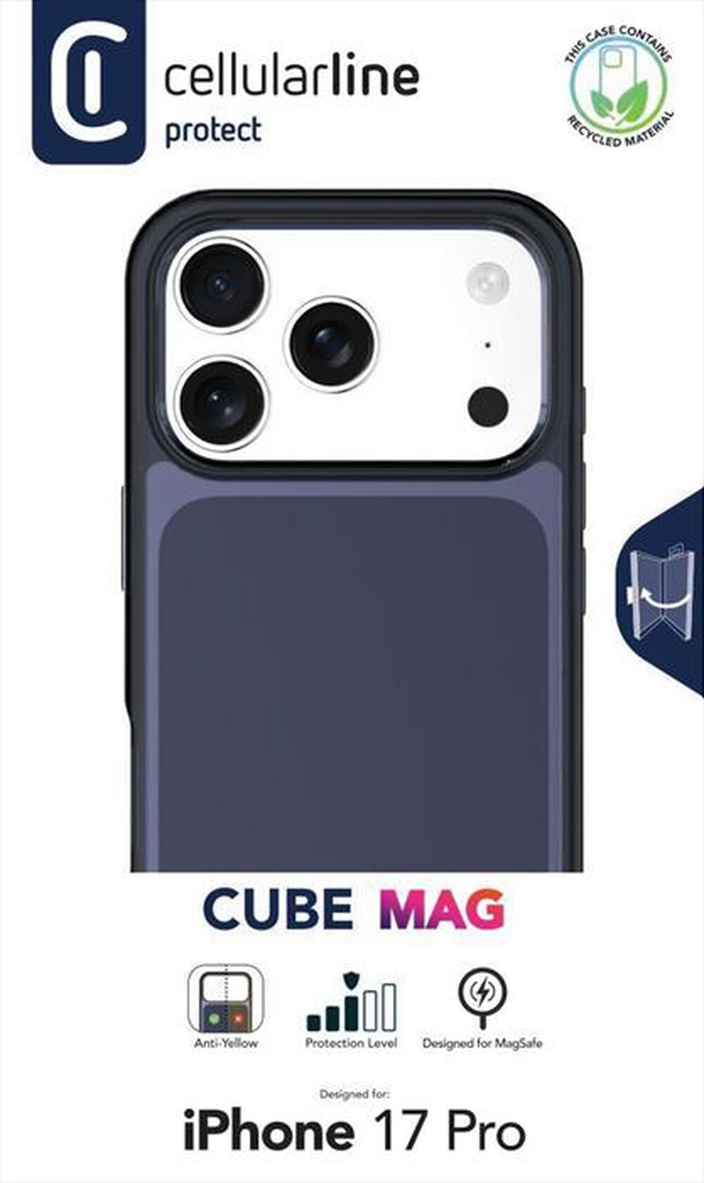 Immagine del prodotto CELLULARLINE - Custodia MagSafe CUBE MAG per iPhone 17 Pro-Nero