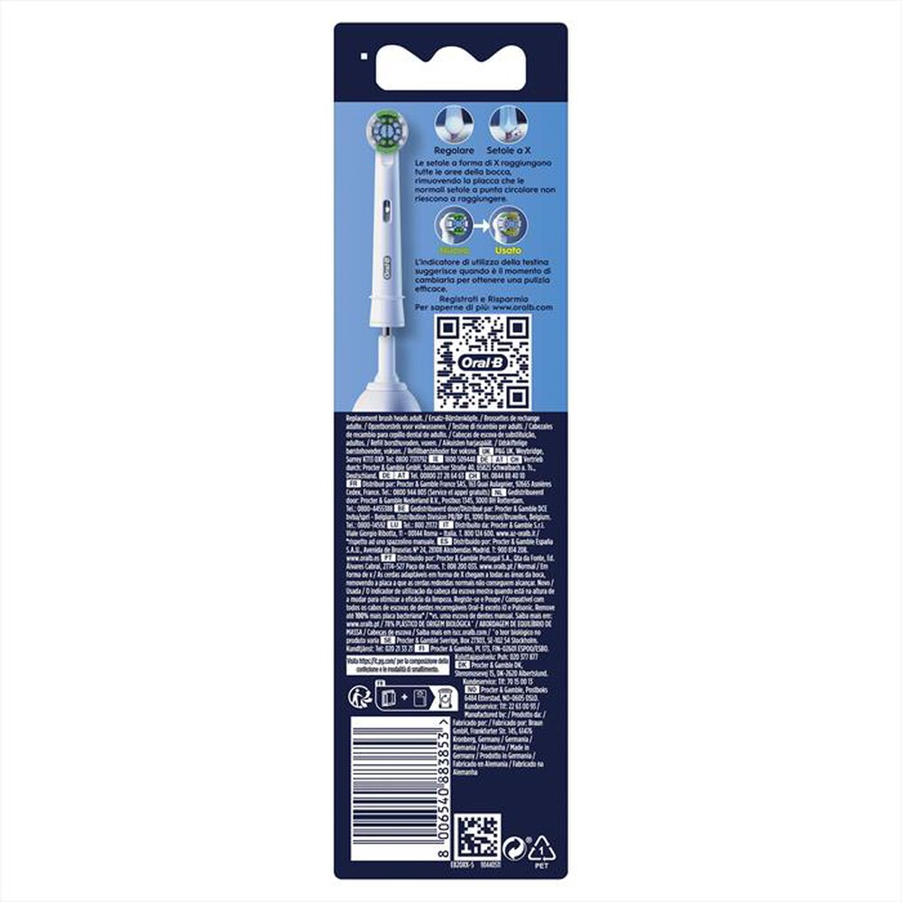 Immagine del prodotto ORAL-B - Testine ricambio EB20RX 5 CT PRECISIONCLEAN IT FFS-BIANCO